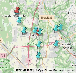 Mappa Via Milano, 22074 Lomazzo CO, Italia (3.6575)