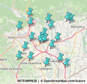 Mappa Via 4 Strade, 36016 Thiene VI, Italia (6.8455)