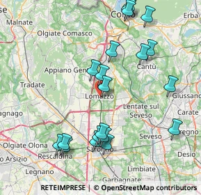 Mappa Via Volontè, 22074 Lomazzo CO, Italia (8.655)