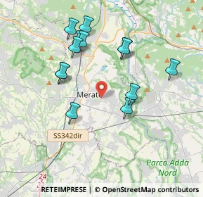 Mappa 23875 Merate LC, Italia (3.66692)