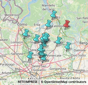 Mappa Via Giovanni Verga, 20842 Besana In Brianza MB, Italia (9.62118)