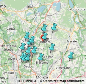 Mappa Via Giovanni Verga, 20842 Besana In Brianza MB, Italia (6.76533)