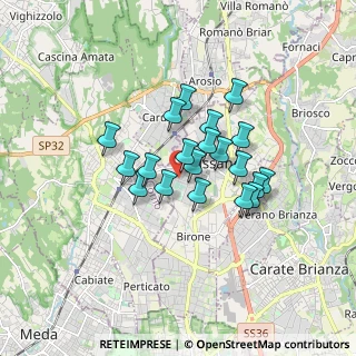 Mappa Via Angelo Elli, 20833 Giussano MB, Italia (1.2455)