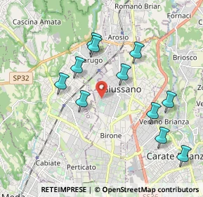 Mappa Via Angelo Elli, 20833 Giussano MB, Italia (1.93818)