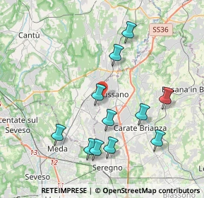 Mappa Via Angelo Elli, 20833 Giussano MB, Italia (3.94455)