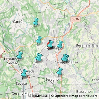 Mappa Via Angelo Elli, 20833 Giussano MB, Italia (3.59923)