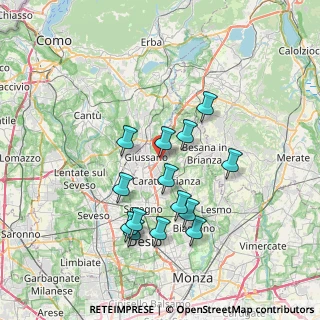 Mappa Via San Giuseppe, 20843 Verano Brianza MB, Italia (6.65357)