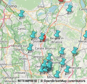 Mappa Via San Giuseppe, 20843 Verano Brianza MB, Italia (10.083)