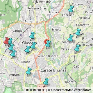 Mappa Via San Giuseppe, 20843 Verano Brianza MB, Italia (2.69357)
