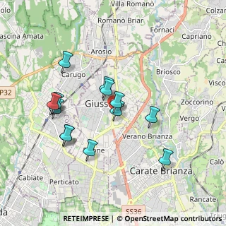 Mappa Via Caimi, 20833 Giussano MB, Italia (1.73143)
