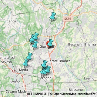 Mappa Via Caimi, 20833 Giussano MB, Italia (3.502)