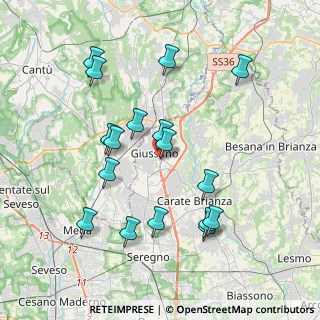 Mappa Via Caimi, 20833 Giussano MB, Italia (3.86765)