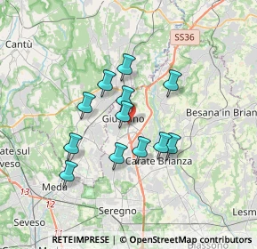 Mappa Via Caimi, 20833 Giussano MB, Italia (2.75167)