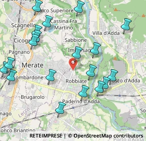 Mappa Via Consorziale della Forcella, 23899 Robbiate LC, Italia (2.4425)