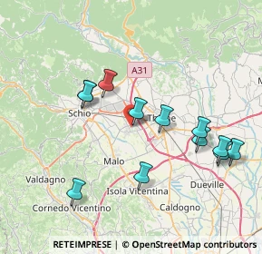 Mappa Via S. Vincenzo, 36035 Marano Vicentino VI, Italia (7.58833)