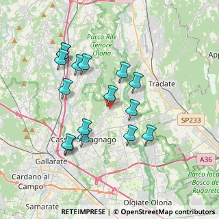 Mappa Via Agostino Bertani, 21050 Cairate VA, Italia (3.56563)