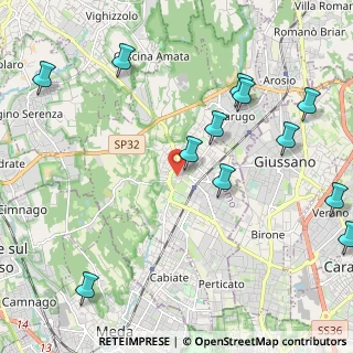 Mappa Via S. Stefano, 22066 Mariano Comense CO, Italia (2.62667)