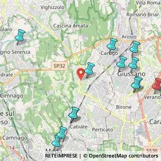 Mappa Via Porta Spinola, 22066 Mariano Comense CO, Italia (2.87857)