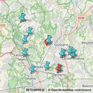 Mappa Via Porta Spinola, 22066 Mariano Comense CO, Italia (4.30063)