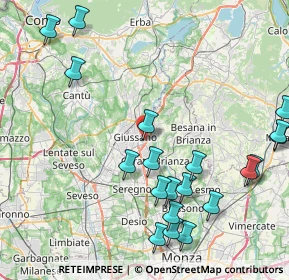 Mappa Piazza Luigi Cadorna, 20833 Giussano MB, Italia (10.0335)