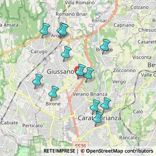 Mappa Piazza Luigi Cadorna, 20833 Giussano MB, Italia (1.92583)