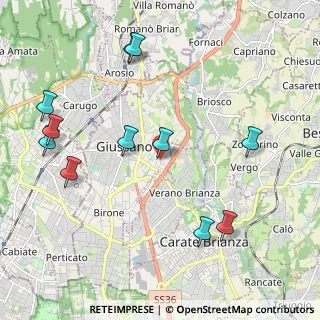 Mappa Piazza Luigi Cadorna, 20833 Giussano MB, Italia (2.38)