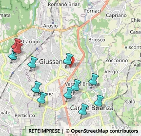 Mappa Piazza Luigi Cadorna, 20833 Giussano MB, Italia (2.3275)