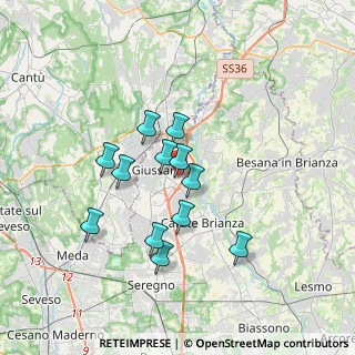 Mappa Piazza Luigi Cadorna, 20833 Giussano MB, Italia (2.895)