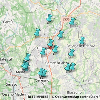 Mappa Piazza Luigi Cadorna, 20833 Giussano MB, Italia (4.16167)