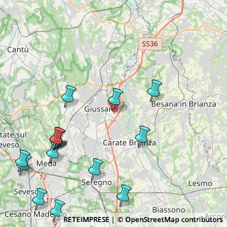 Mappa Piazza Luigi Cadorna, 20833 Giussano MB, Italia (5.67867)