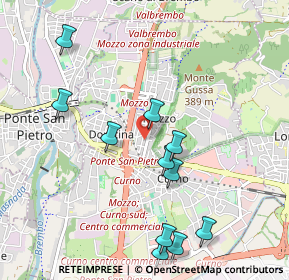 Mappa Via Pietro Mascagni, 24030 Mozzo BG, Italia (1.07182)