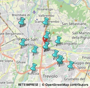 Mappa Via Pietro Mascagni, 24030 Mozzo BG, Italia (1.73714)