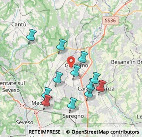 Mappa Via Giulio Pastore, 20833 Giussano MB, Italia (3.50417)