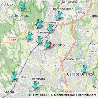 Mappa Via Giulio Pastore, 20833 Giussano MB, Italia (2.45273)