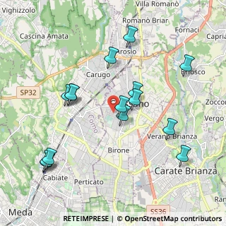 Mappa Via Giulio Pastore, 20833 Giussano MB, Italia (2.036)