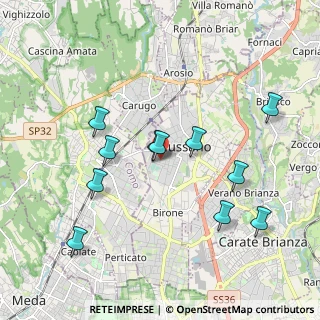 Mappa Via Giulio Pastore, 20833 Giussano MB, Italia (1.92455)