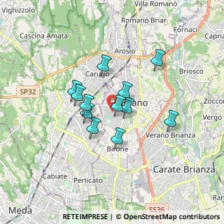 Mappa Via Giulio Pastore, 20833 Giussano MB, Italia (1.26917)