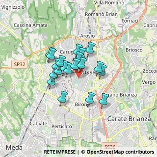 Mappa Via Giulio Pastore, 20833 Giussano MB, Italia (1.2115)