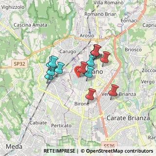 Mappa Via Giulio Pastore, 20833 Giussano MB, Italia (1.28929)
