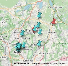 Mappa Via Chioso, 23880 Casatenovo LC, Italia (7.82143)