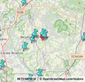 Mappa Via Chioso, 23880 Casatenovo LC, Italia (6.1075)