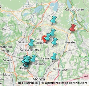 Mappa Via Enrico Fermi, 23880 Casatenovo LC, Italia (7.72071)