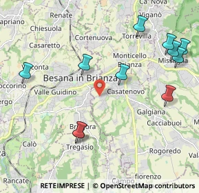 Mappa Via Don Carlo Gnocchi, 23880 Casatenovo LC, Italia (2.43909)