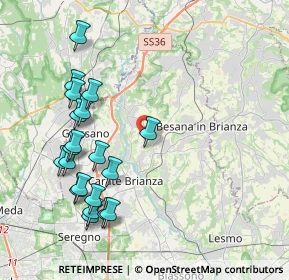 Mappa Via Don Dionigi Clerici, 20842 Besana in Brianza MB, Italia (4.3915)