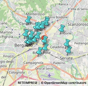 Mappa Via San Gottardo, 24125 Bergamo BG, Italia (1.3595)
