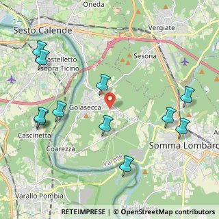 Mappa Via della Volta, 21100 Golasecca VA, Italia (2.46909)