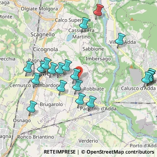Mappa Via Raffaello Sanzio, 23807 Merate LC, Italia (2.296)