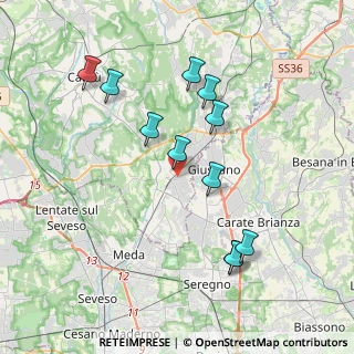 Mappa Via Carlo Mauri, 22066 Mariano Comense CO, Italia (3.75091)