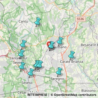 Mappa Via Carlo Mauri, 22066 Mariano Comense CO, Italia (3.98769)
