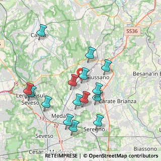 Mappa Via Carlo Mauri, 22066 Mariano Comense CO, Italia (3.87467)